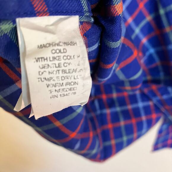 Vineyard Vines Murray Shirt‎ Gingham Blue Red Button Up Shirt - Picture 2 of 5